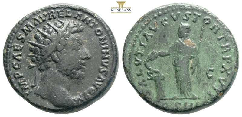 Marcus Aurelius (161-180 AD). AE Sestertius (13,9 g, 26,9 mm), (Rome), 162/263 A...