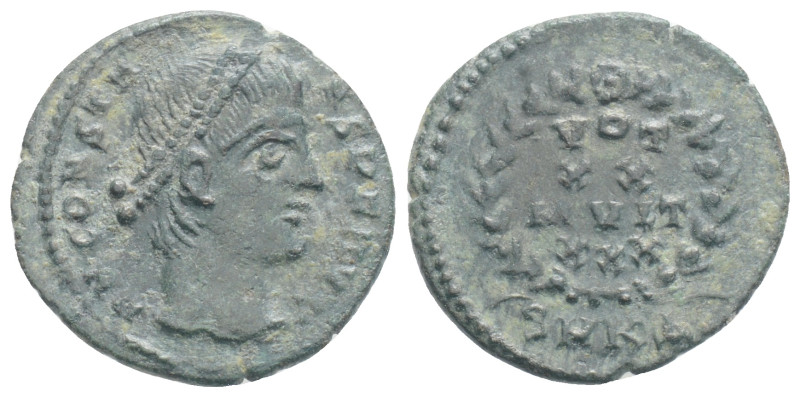 Roman Imperial
Constantius II (Caesar, 324-337). Æ (11,9 mm, 1.6 g,).