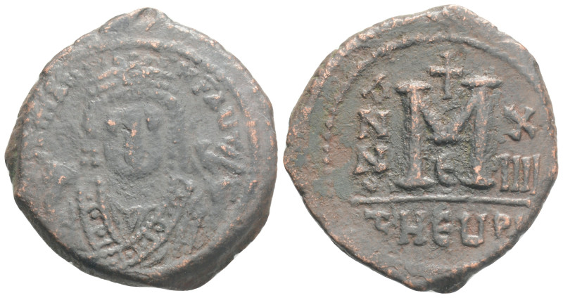 Maurice Tiberius (582-602 AD). AE Follis (28,8 mm, 10.7 g), Theoupolis (Antiochi...