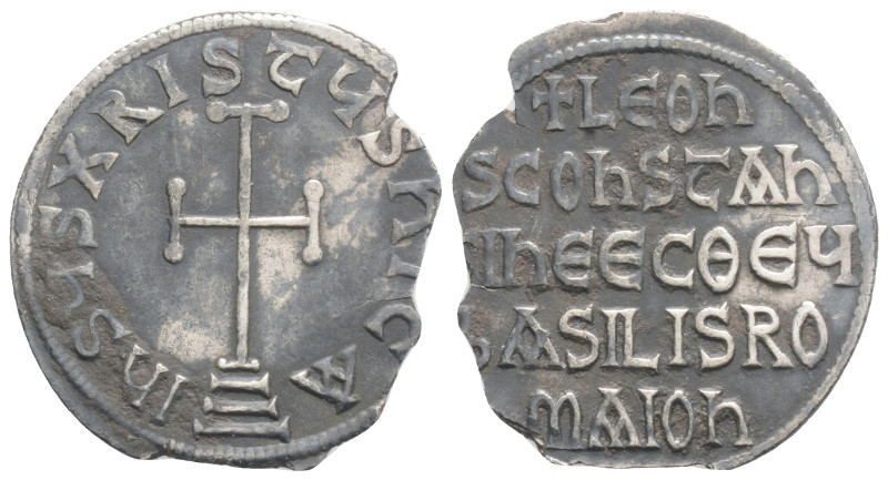 Leo V the Armenian, with Constantine, 813-820. Miliaresion (Silver, 23,1 mm, 1,9...