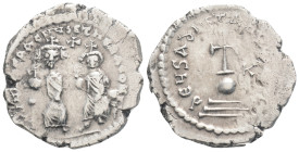 Byzantine
Heraclius, with Heraclius Constantine (610-641 AD) Constantinopolis, AR Hexagram (19,2 mm, 6.6g)
Obv: dd NN ҺЄRACLIЧS ЄT ЄRA CONSTA Heracliu...