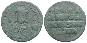 Byzantine,Constantine VII Porphyrogenitus, with Romanus I (913-959.AD) Constantinople,AE Follis (28,7 mm, 5,5 g)