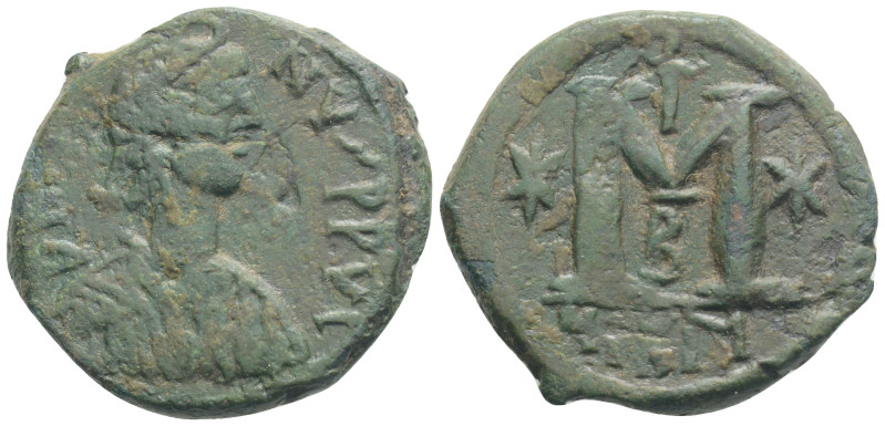 Byzantine
Justin I, (518-527 AD) Nicomedia AE Follis (30.4mm, 15,5 g)