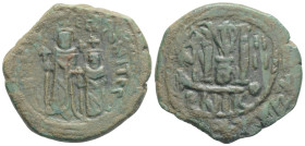 Byzantine Coins, AE Follis, 10,9 g. 29,4 mm. Constantinople