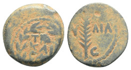 Judaea. Porcius Festus. Prutah. Jerusalem. (CE 59-62). Ae. 2,1 g. 16 mm.