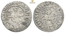 Medieval, Armenia, Cilician Armenia, Levon III (1301-1307 AD) AR Tavorkin (22 mm, 2.3 g)
Obv: Levon on horseback advancing right
Rev: Crowned lion adv...