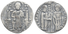 Medieval
ITALY, Venice, Giovanni Soranzo (1312-1328 AD). Grosso (19,9 mm, 2. g)
Obv: IO SVPANTIO / DVX / S M VЄNЄTI. Doge and St. Mark standing facing...