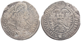 AUSTRIA, Holy Roman Empire. Leopold I. Emperor, 1658-1705. AR Groschen (25,5 mm, 2,2 g, ). Breslau mint; Wardein Salomon Hammerschmidt, mintmaster. Da...