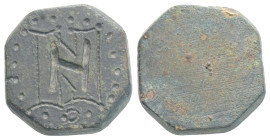 Byzantine Coins
COMMERCIAL WEIGHT (Circa 4th-6th centuries). Ae One Nomismata Weight. 4,49 14 mm.