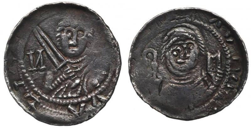 Vladislaus II, Denarius, Cracow Charakterystyczny denar przedstawiający na rewer...