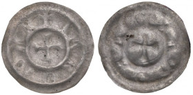 Pomorze Zachodnie, Rugia, Jaromir I (1170-1217), brakteat, krzyż i napis - DUŻA RZADKOŚĆ R7