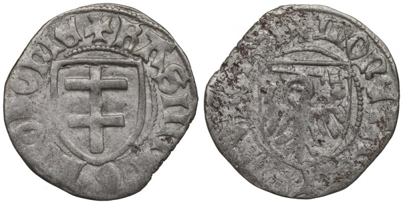 Casimir IV Jagellon, Schilling without date, Thorn Ładny egzemplarz, sporo zacho...