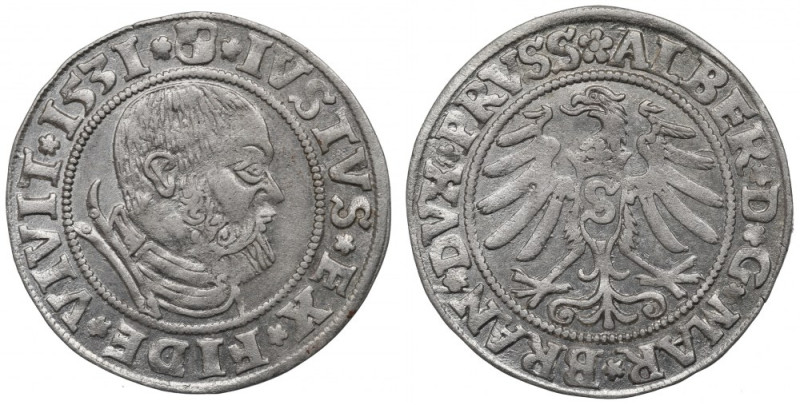 Germany, Preussen, Albrecht Hohenzollern, Groschen 1531, Konigsberg Ładny egzemp...