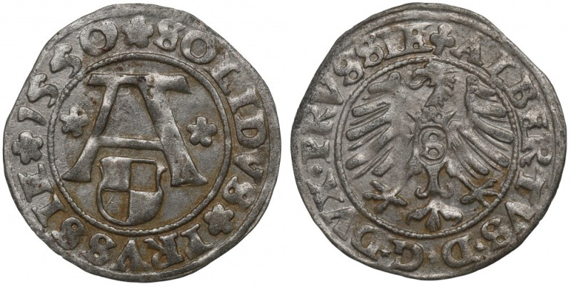 Germany, Preusen, Albrecht Hohenzollern, Schilling 1550, Konigsberg Piękny egzem...