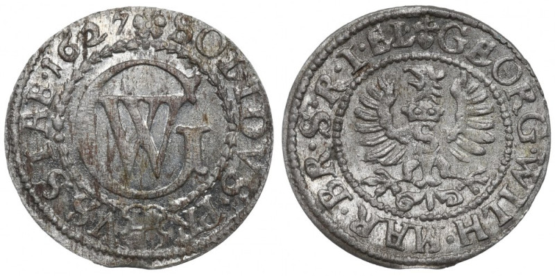 Germany, Preussen, Georg Wilhelm, Schilling 1627, Konigsberg Wyśmienity egzempla...