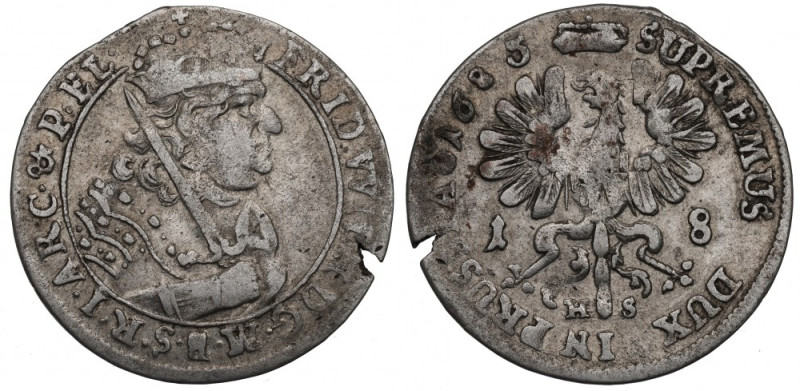 Germany, Brandenburg-Prussia, Friedrich Wilhelm, 18 groschen 1685 Ładny w pełni ...