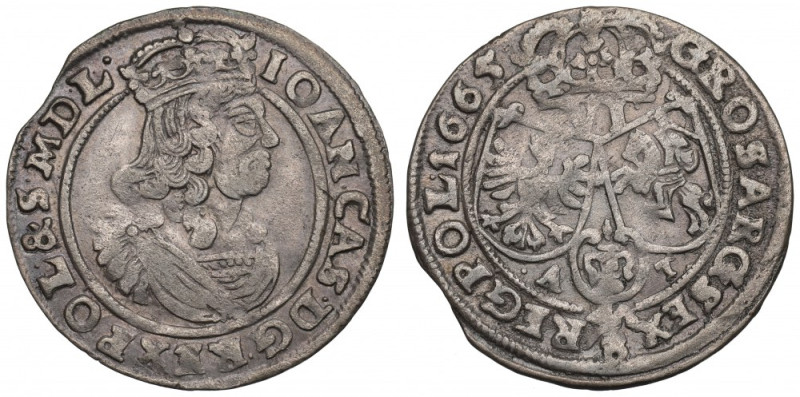 John II Casimir, 6 groschen 1665, Bromberg Ładny, bardzo dobrze wybity egzemplar...