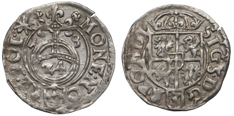 Sigismund III, 1,5 groschen 1618, Cracow Rzadki, ostatni rocznik krakowskich pół...