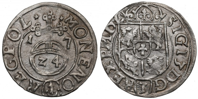 Sigismund III, 1,5 groschen 1617, Bromberg Bardzo ładny egzemplarz z dobrze zach...