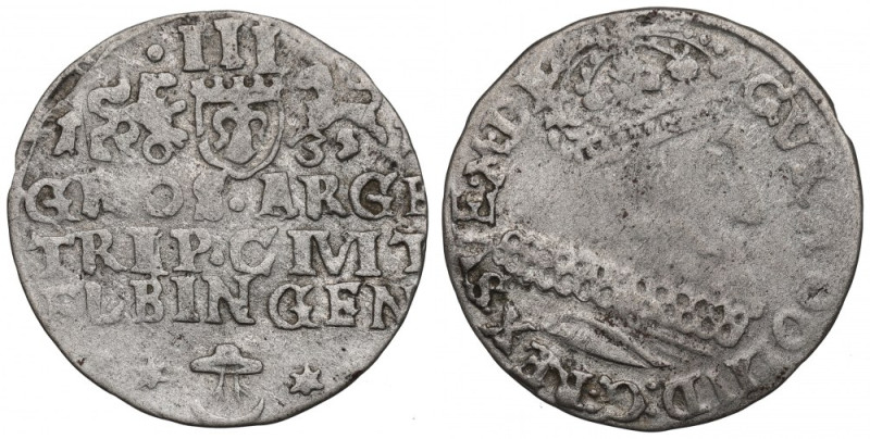 Swedish occupation of Elbing, Gustav Adolph, 3 groschen 1631 Ładnie jak na ten t...