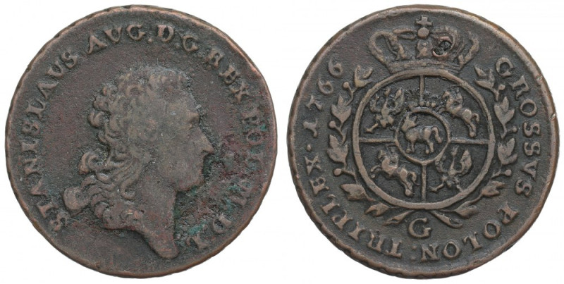 Stanislaus Augustus, 3 groschen 1766 G Obiegowy egzemplarz, czytelne detale. 
G...