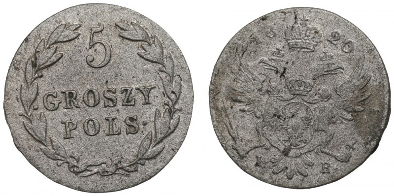 Kingdom of Poland, Alexander I, 5 groschen 1820 Ładny egzemplarz 5-groszówki Kró...