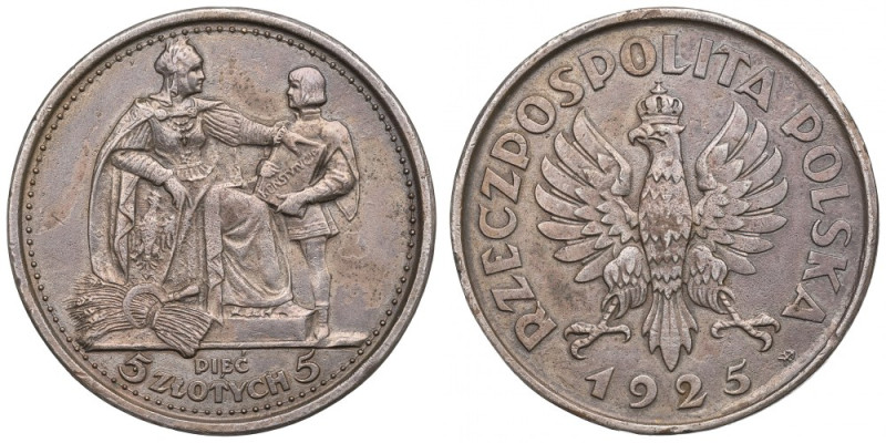 II RP, 5 złotych 1929 Konstytucja - kopia Ceniona oficjalna kopia, wtórnie posta...