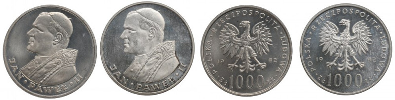 PRL, Zestaw 1.000 złotych 1982 Piękne egzemplarze. 

Polen, Poland