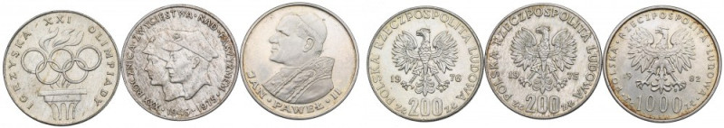 PRL, Zestaw 200 i 1.000 złotych Bardzo ładne egzemplarze. 

Polen, Poland