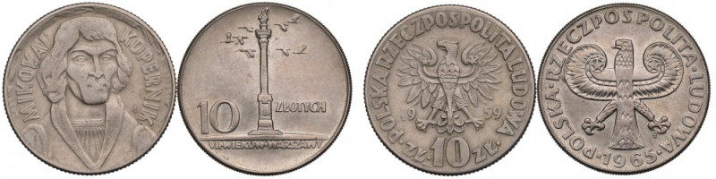 PRL, Zestaw 10 złotych 1959 i 1965 Bardzo ładne egzemplarze. 

Polen, Poland