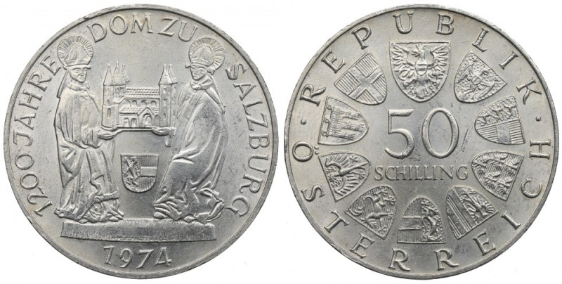 Austria, 50 szylingów 1974 Bardzo ładny egzemplarz emisji pamiątkowej. 
Grade: ...