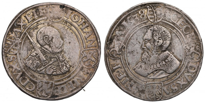 Germany, Saxony, John Friedrich, Thaler 1538 Ładnie zachowany egzemplarz. Rzadsz...