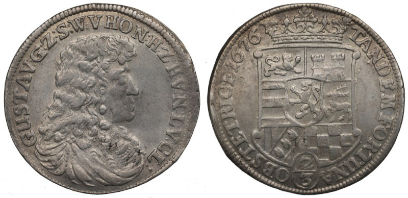 Germany, Sayn-Wittgenstein-Hohenstein, 2/3 thaler gulden 1676 Bardzo ładny, dobr...