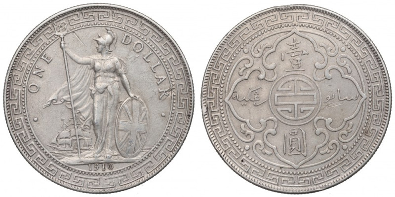 United Kingdom, 1 dollar 1910 (British Trade Dollar) Atrakcyjny połyskowy egzemp...