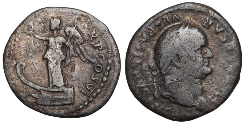 Roman Empire, Vespasianus, Denarius Czytelny egzemplarz. Patyna. Awers:&nbsp; gł...
