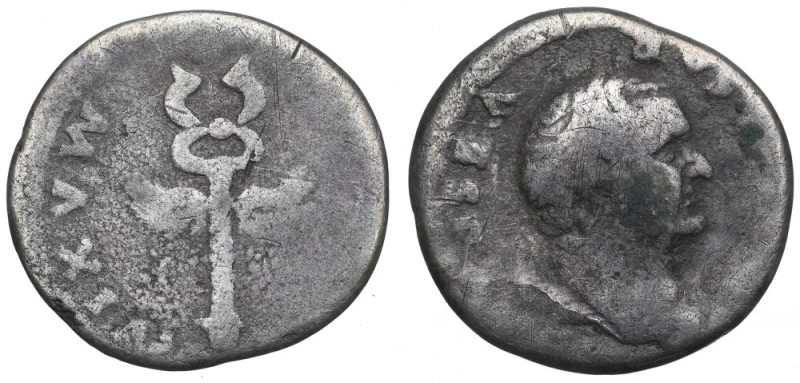 Roman Empire, Vespasianus, Denarius Czytelny egzemplarz.&nbsp; Awers:&nbsp; głow...