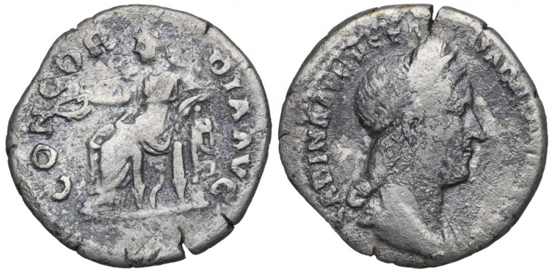 Roman Empire, Sabina, Denarius Obiegowy egzemplarz poszukiwanej emisji. Patyna, ...