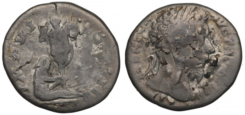 Roman Empire, Marcus Aurelius, Denarius Czytelny egzemplarz rzadszej w handlu em...