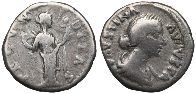 Roman Empire, Faustina Minor, Denarius Czytelny egzemplarz charakterystycznej em...