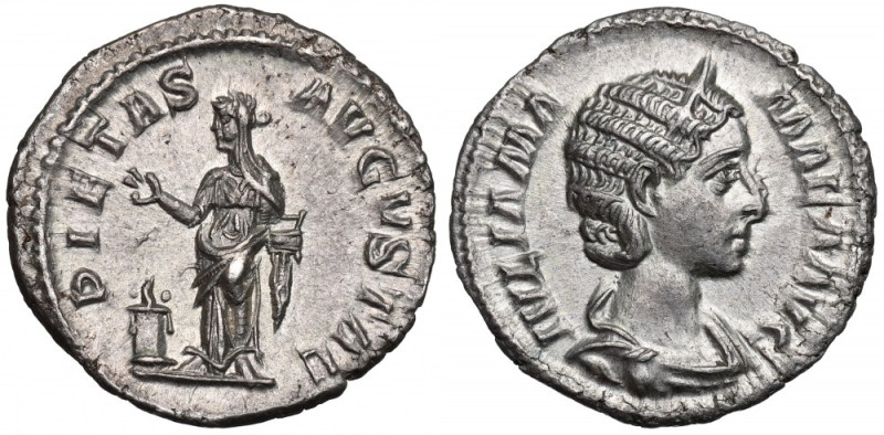 Roman Empire, Julia Mamaea, Denarius Wyśmienity egzemplarz z doskonale zachowany...