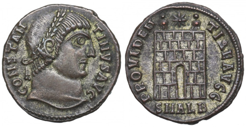 Roman Empire, Constantinus I, Follis Alexandria Ładny egzemplarz z widocznymi re...