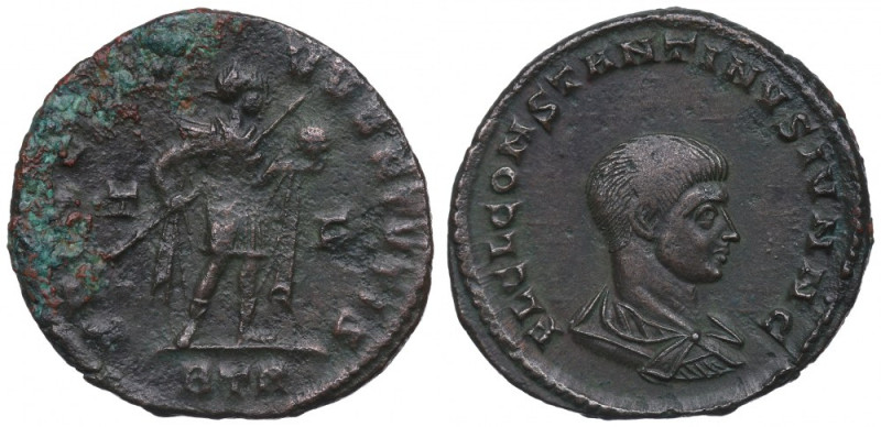 Roman Empire, Constantine II, Follis Trier Ładny egzemplarz.&nbsp; Awers: popier...