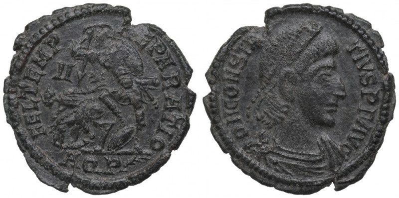 Roman Empire, Constantius, Follis Aquilea Bardzo ładny egzemplarz. Awers: popier...