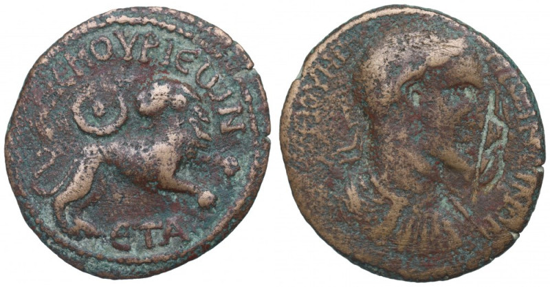 Roman Provincial, Cilicia, Maximinus I, Ae Anemurion Naturalny, obiegowy egzempl...