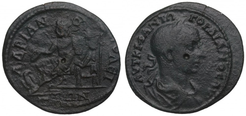 Roman Provincial, Hadrianopolis, Gordian III, Ae Ładny egzemplarz ciekawszej poz...