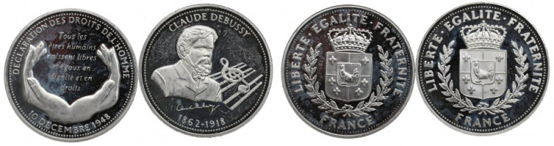 Francja, Zestaw medali pamiątkowych Srebro próby .999 waga zestawu 40 g.
 

M...
