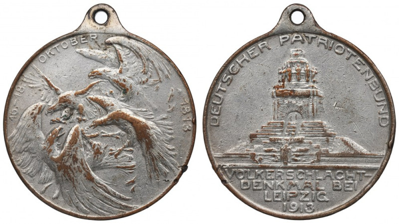 Niemcy, Niemiecki Związek Patriotyczny, Medal 1913 Ciekawy niemiecki medal patri...