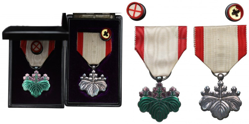 Japan, Order of the Rising Sun 7th and 8th class Pięknie zachowane egzemplarze. ...