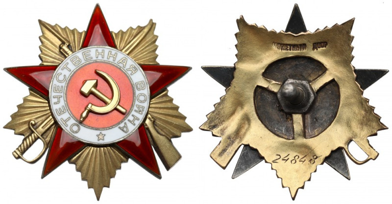 Soviet Union, Order of the Patriotic War I Class Gold I Klasa Orderu w wersji na...