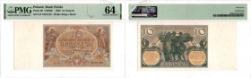 II RP, 10 złotych 1929 GF - PMG 64